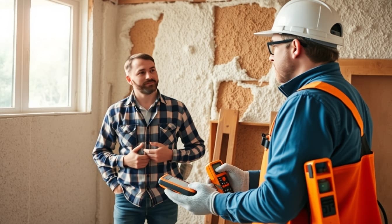Identifying problems with spray foam insulation during a home inspection process.